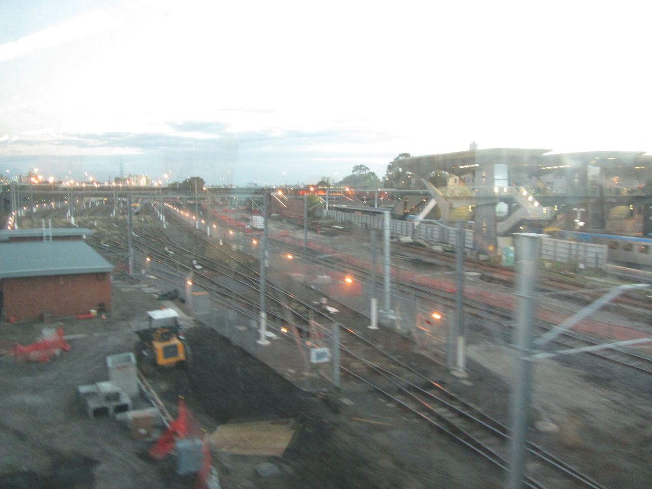 Regional Rail Link works beside North Melbourne station.